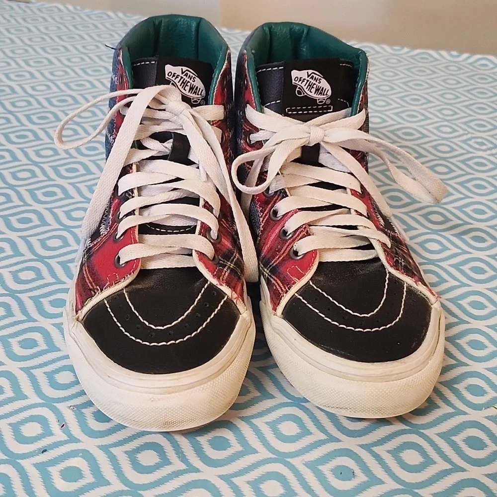 Vans SK8-Hi Tartan Daze Sneakers kids 4 or women's 5.5